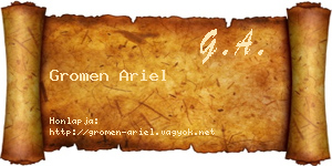 Gromen Ariel névjegykártya